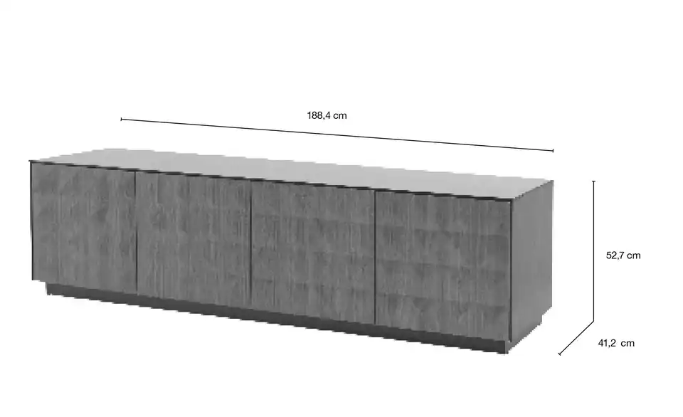 Höffner Selection Lowboard Adon, Bemaßung