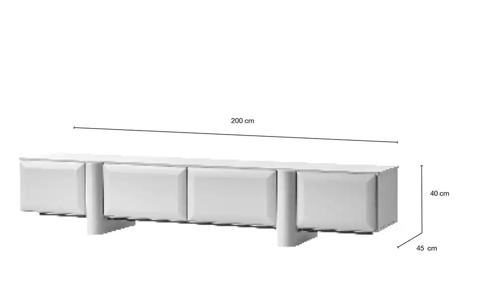 Höffner Selection TV-Lowboard Admel, Bemaßung