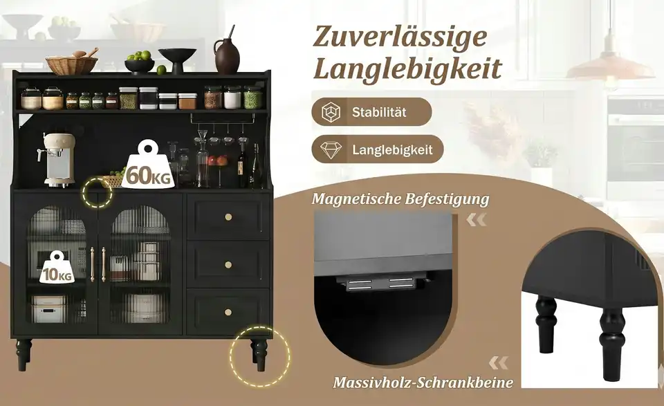 Buffetschrank Rhizo, Bild mit Text