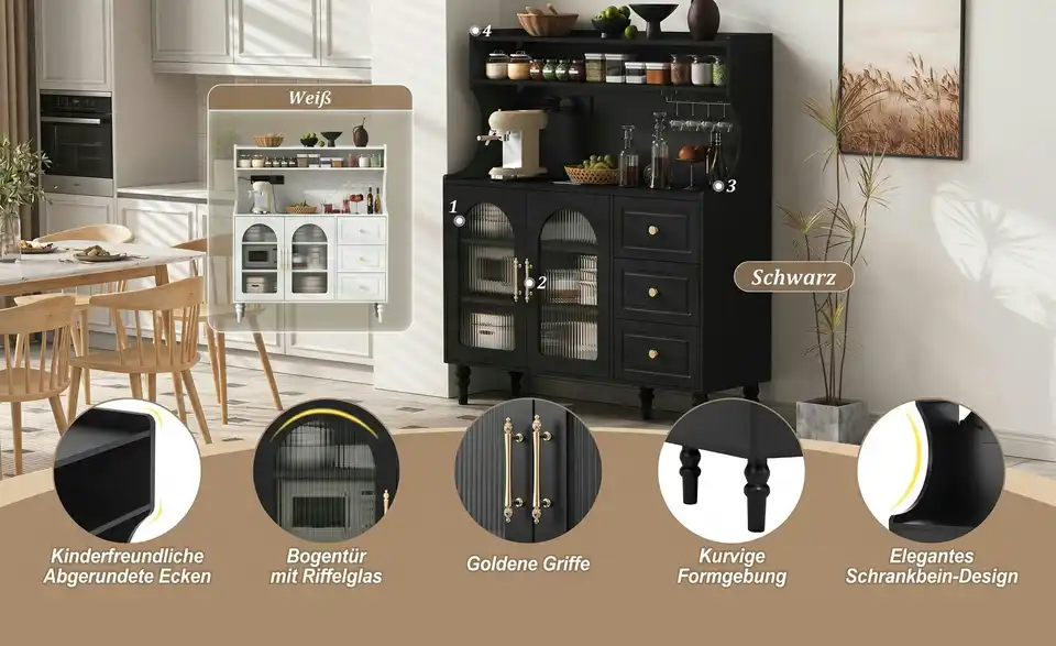 Buffetschrank Rhizo, Bild mit Text
