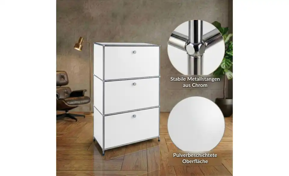 Floordirekt Metallregal, Bild mit Text