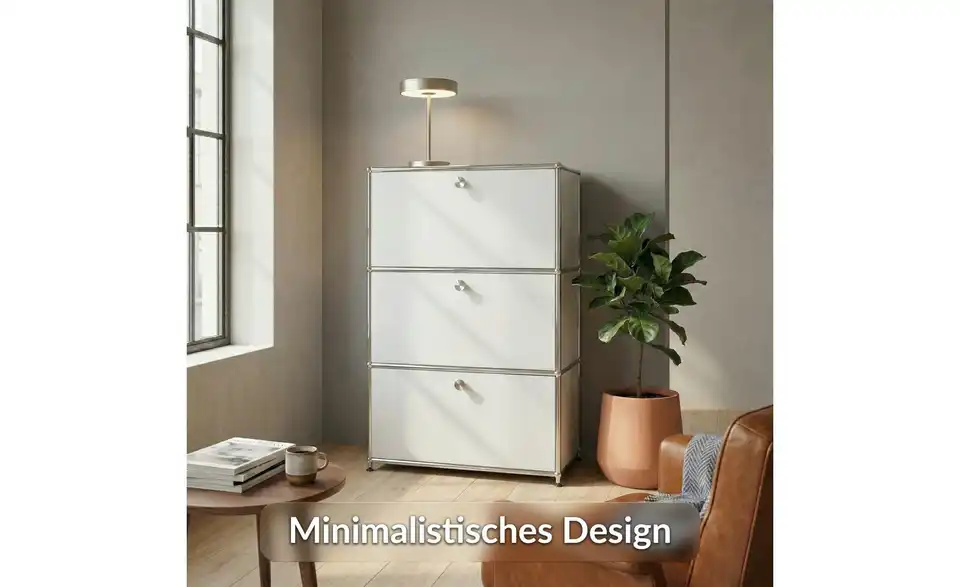 Floordirekt Metallregal, Bild mit Text