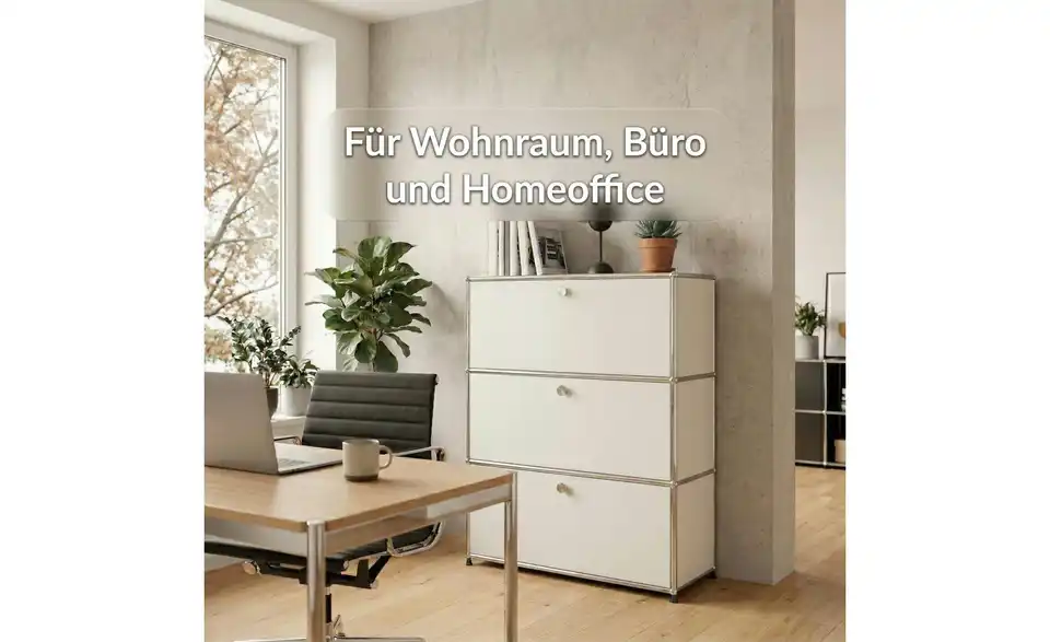 Floordirekt Metallregal, Bild mit Text