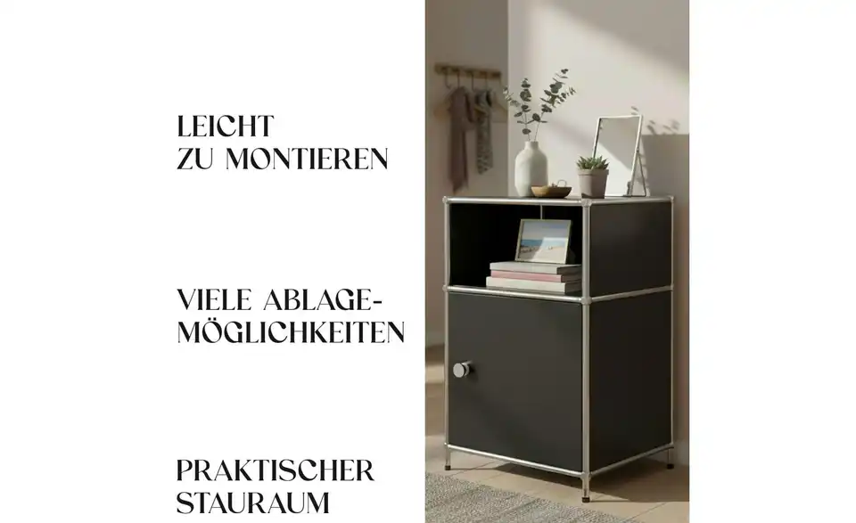 Floordirekt Metallregal, Bild mit Text