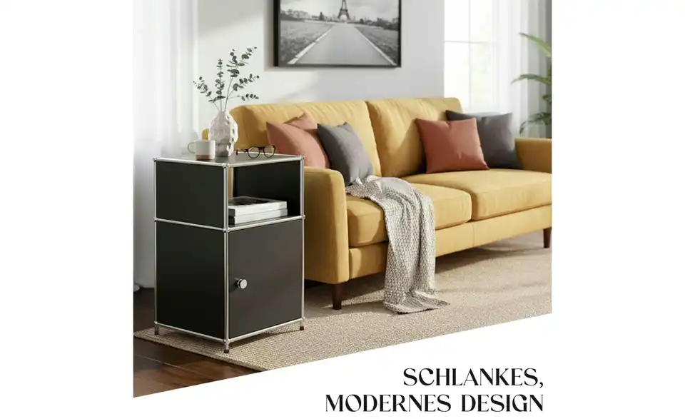 Floordirekt Metallregal, Bild mit Text