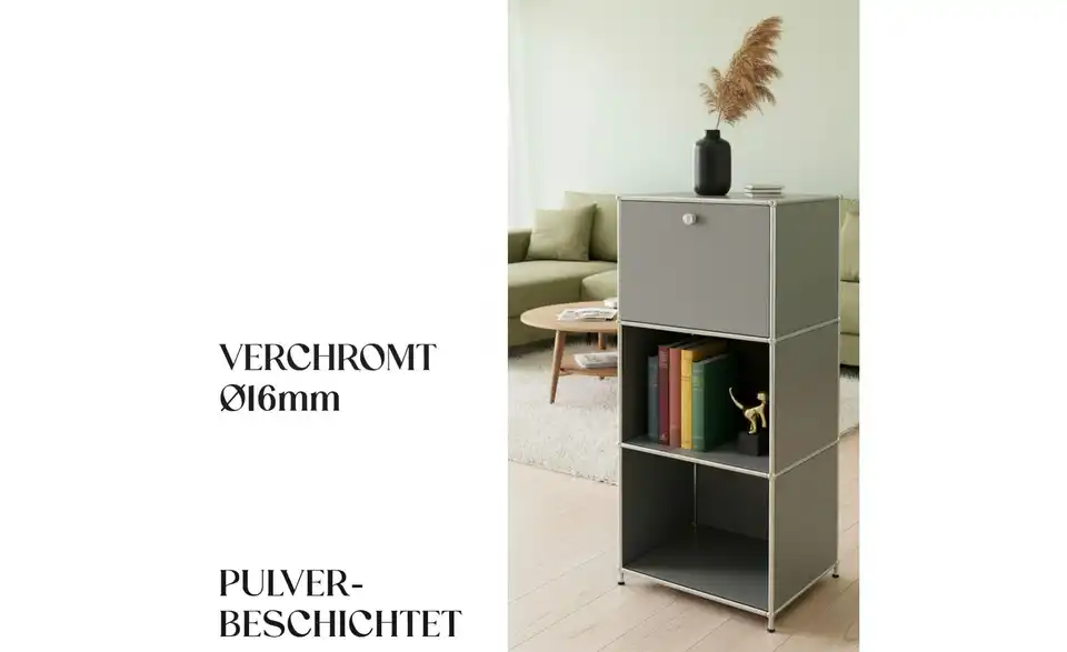 Floordirekt Metallregal, Bild mit Text