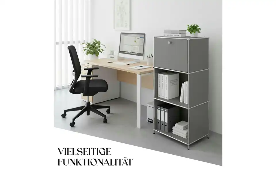 Floordirekt Metallregal, Bild mit Text