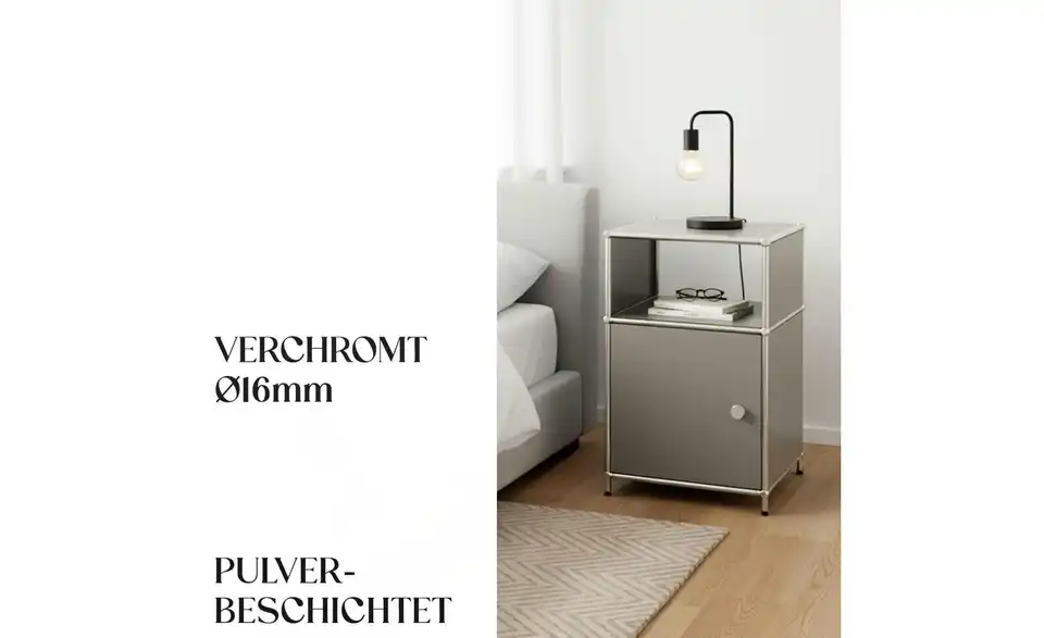 Floordirekt Metallregal, Bild mit Text