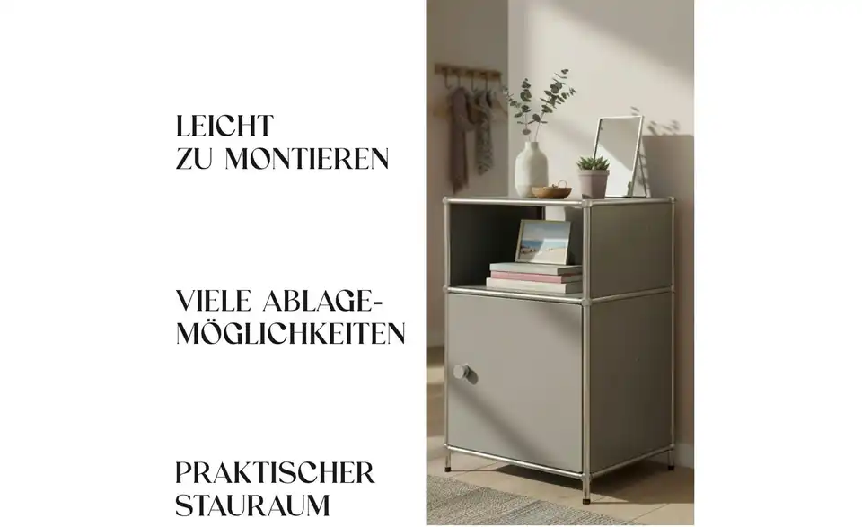 Floordirekt Metallregal, Bild mit Text