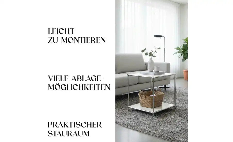 Floordirekt Metallregal, Bild mit Text