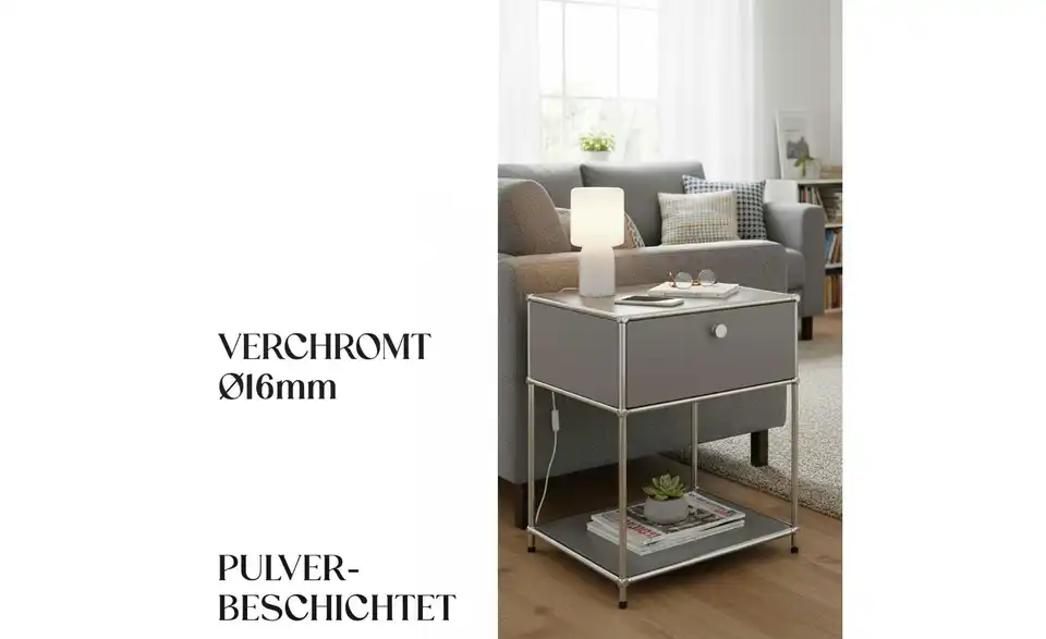 Floordirekt Metallregal, Bild mit Text