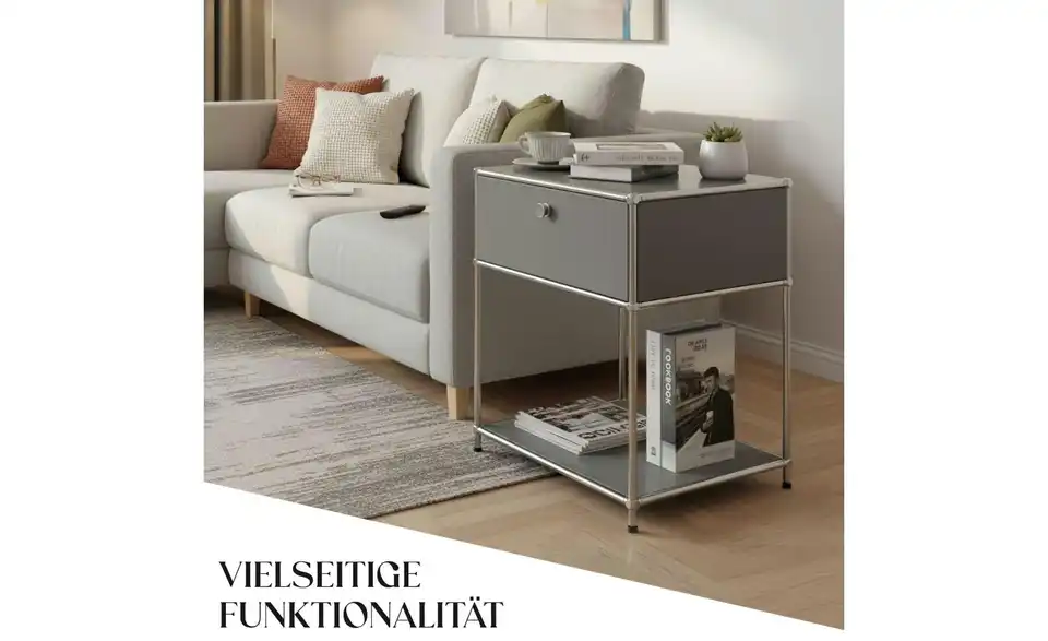 Floordirekt Metallregal, Bild mit Text