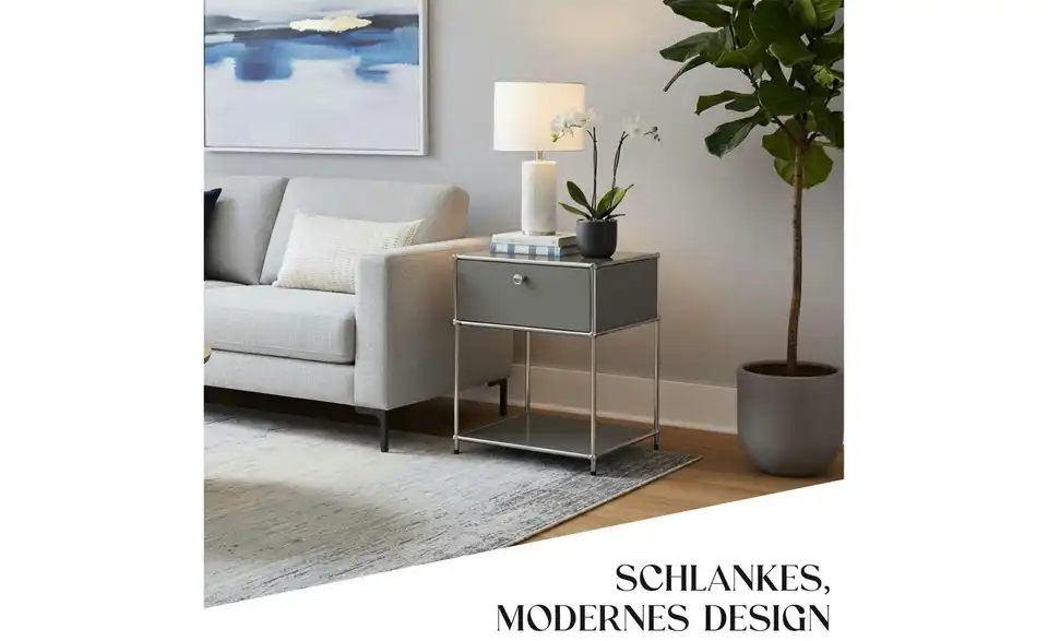 Floordirekt Metallregal, Bild mit Text