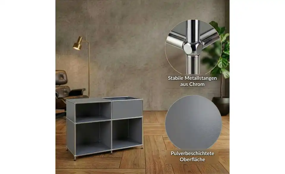 Floordirekt Metallregal, Bild mit Text