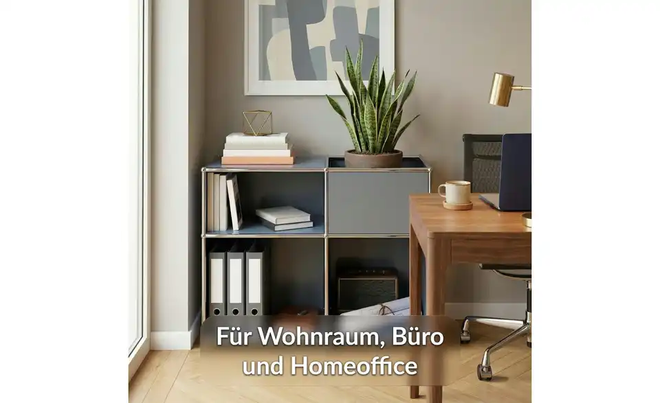 Floordirekt Metallregal, Bild mit Text