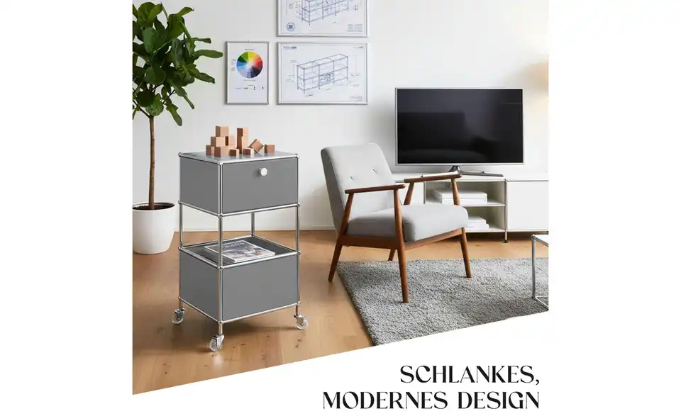 Floordirekt Metallregal, Bild mit Text