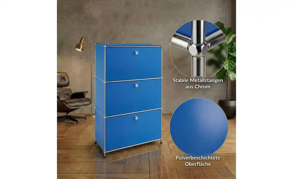 Floordirekt Metallregal, Bild mit Text