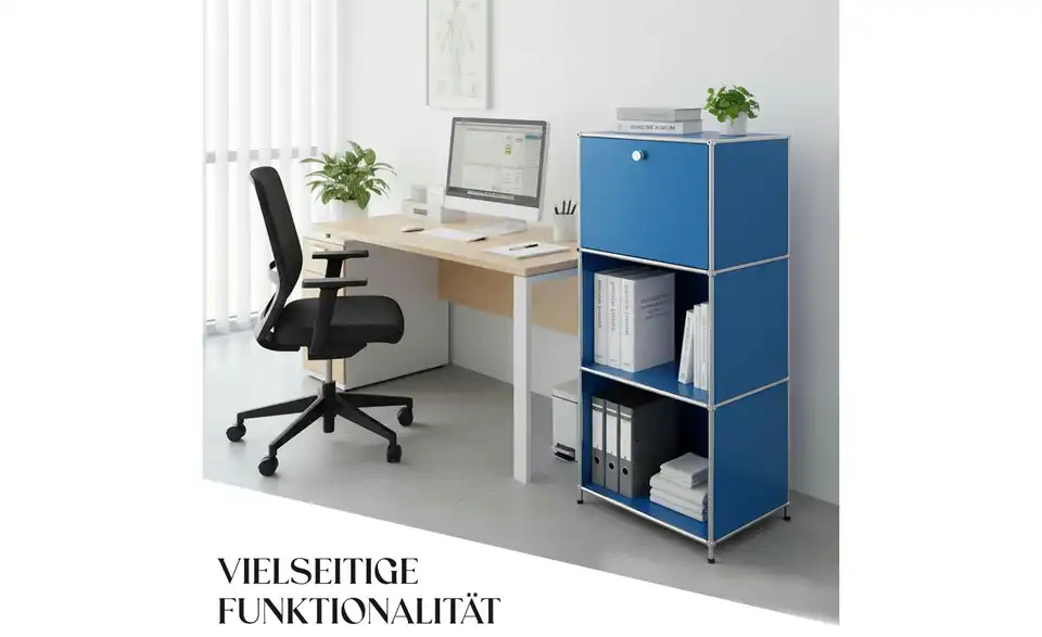 Floordirekt Metallregal, Bild mit Text