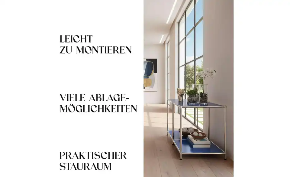 Floordirekt Metallregal, Bild mit Text