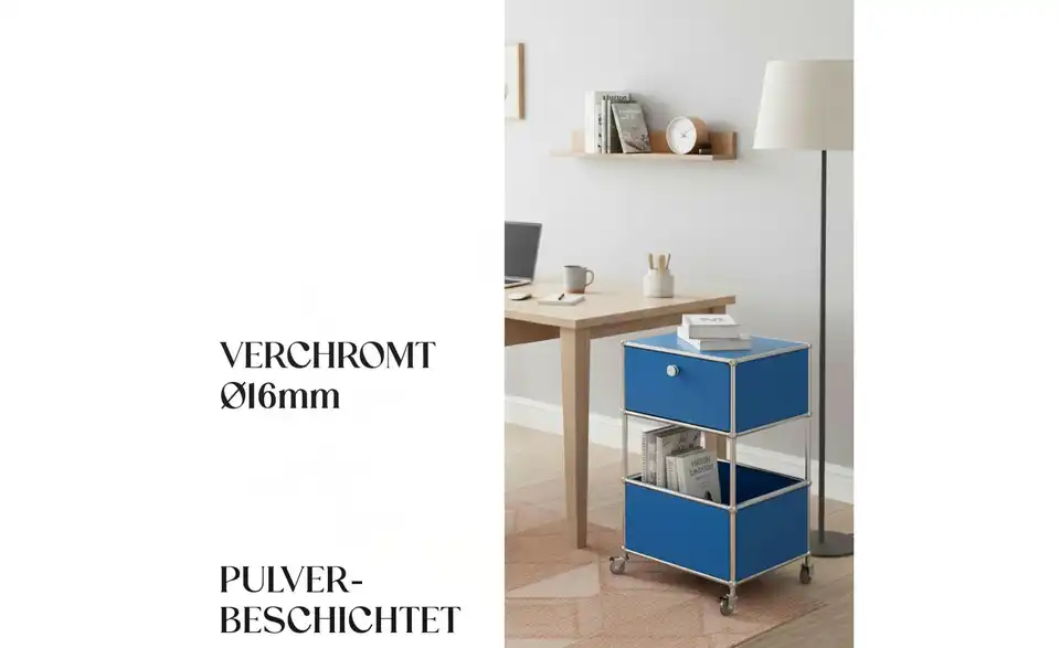 Floordirekt Metallregal, Bild mit Text