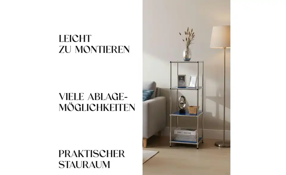 Floordirekt Metallregal, Bild mit Text