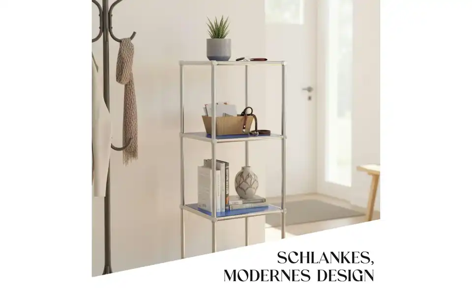 Floordirekt Metallregal, Bild mit Text