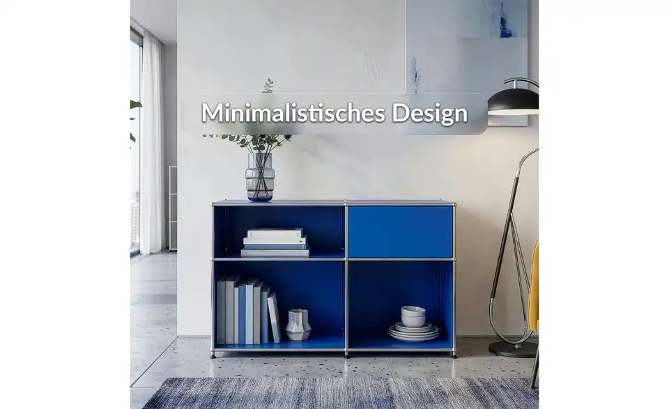 Floordirekt Metallregal, Bild mit Text