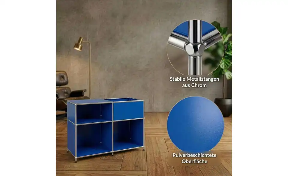 Floordirekt Metallregal, Bild mit Text