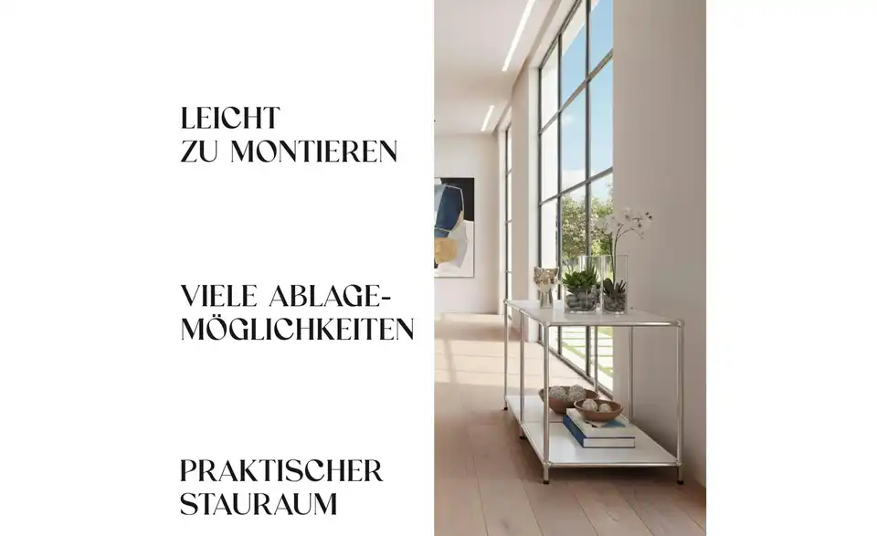 Floordirekt Metallregal, Bild mit Text