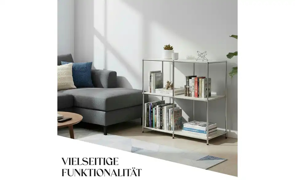 Floordirekt Metallregal, Bild mit Text