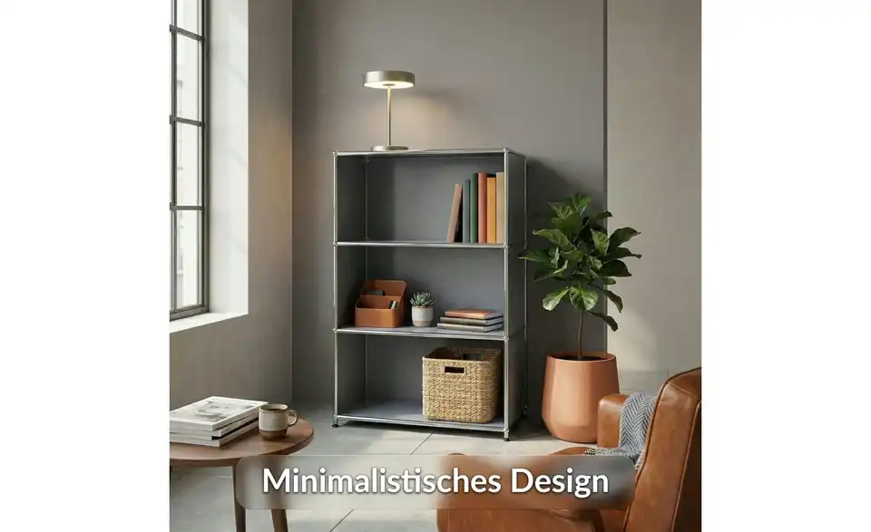 Floordirekt Metallregal, Bild mit Text