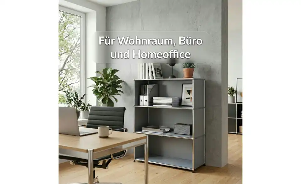 Floordirekt Metallregal, Bild mit Text