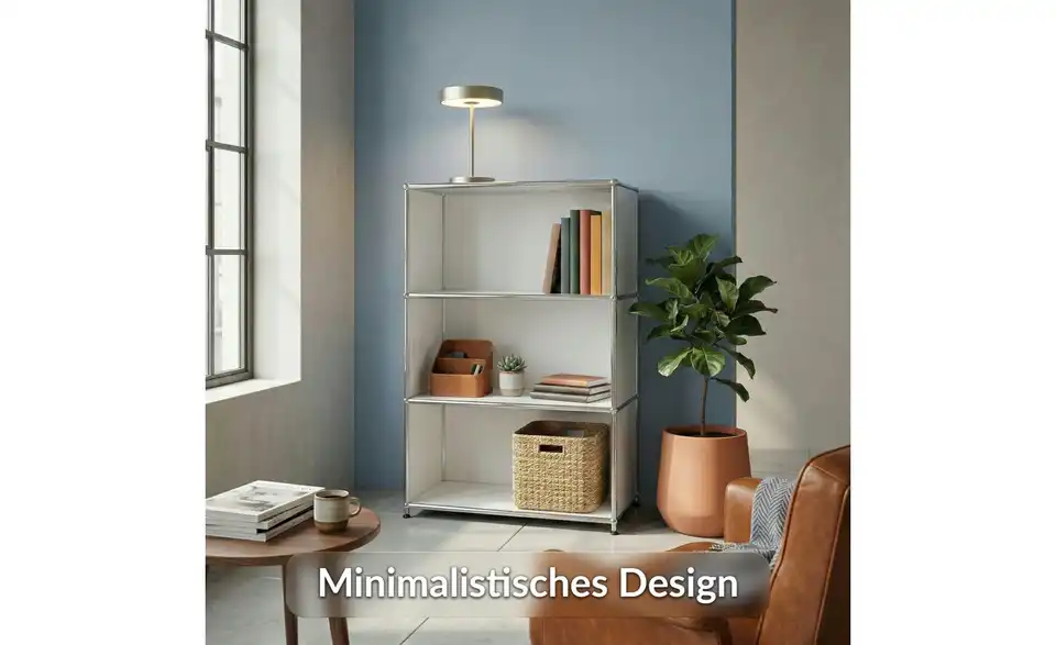 Floordirekt Metallregal, Bild mit Text