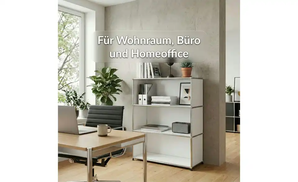 Floordirekt Metallregal, Bild mit Text
