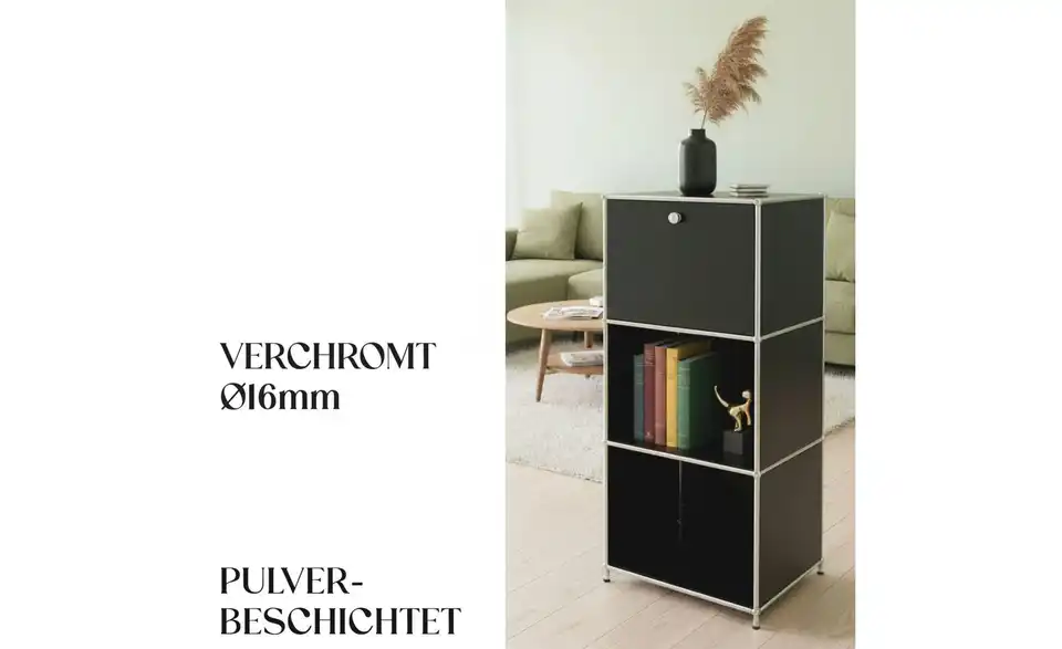 Floordirekt Metallregal, Bild mit Text