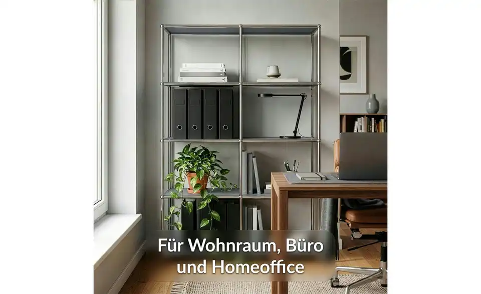 Floordirekt Metallregal, Bild mit Text
