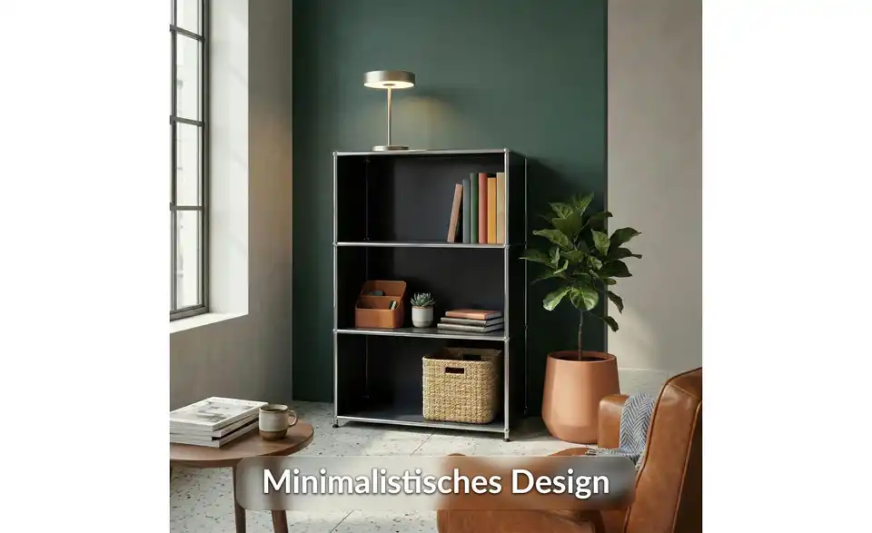 Floordirekt Metallregal, Bild mit Text