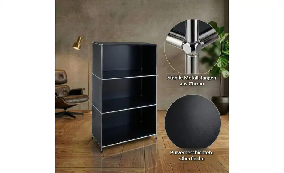 Floordirekt Metallregal, Bild mit Text