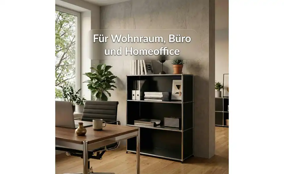 Floordirekt Metallregal, Bild mit Text