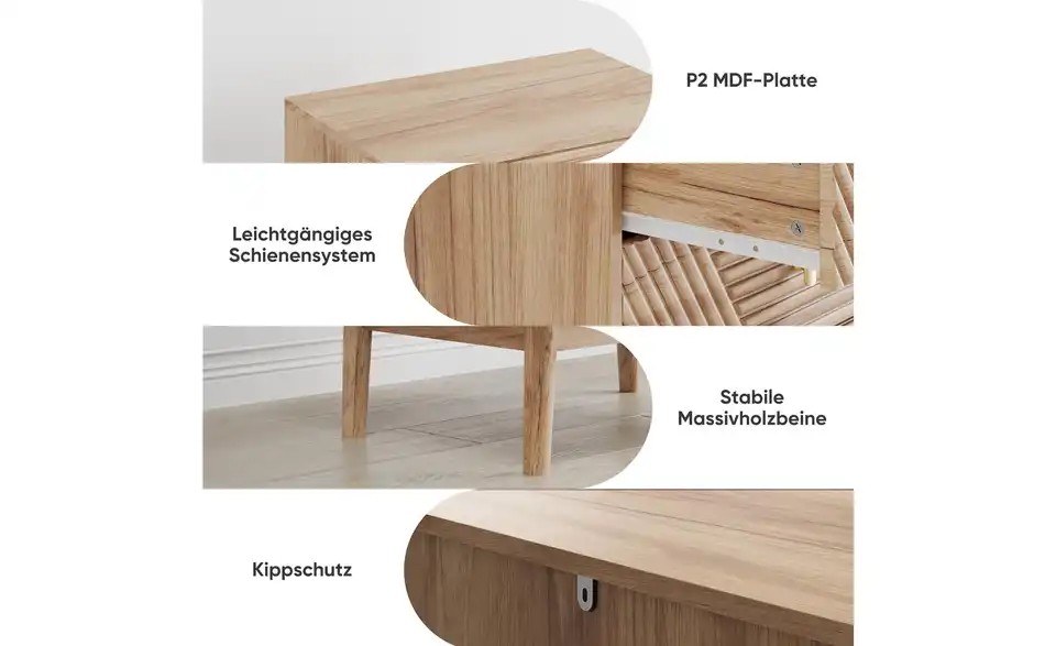 Kommode EtherealIon, Bild mit Text