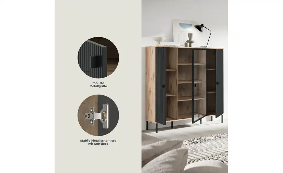 Highboard Chester, Bild mit Text