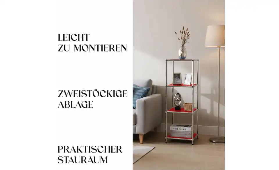 Floordirekt Metallregal, Bild mit Text