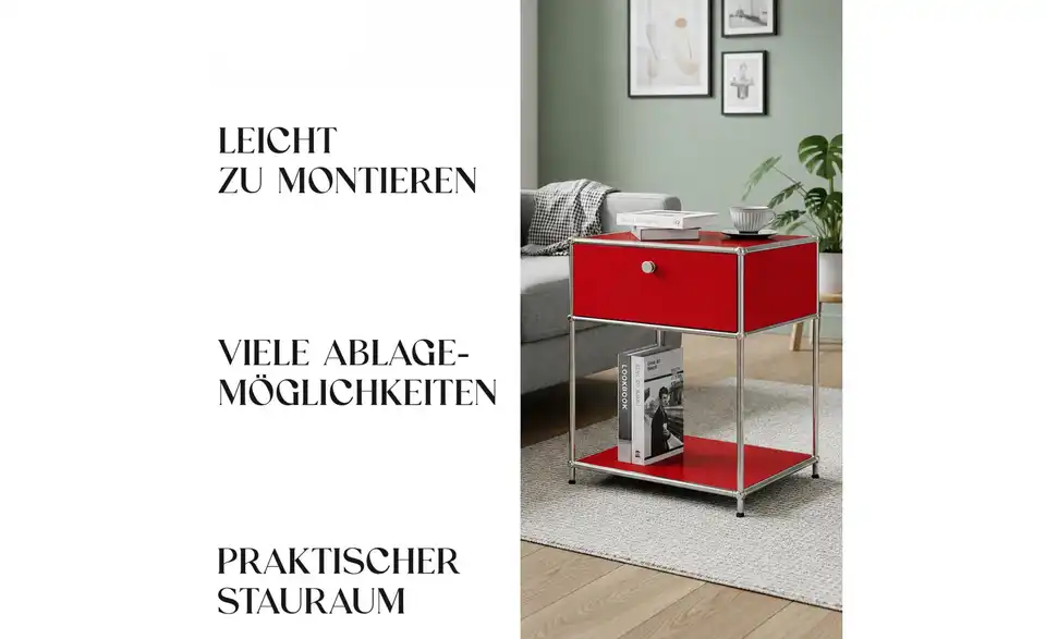 Floordirekt Metallregal, Bild mit Text