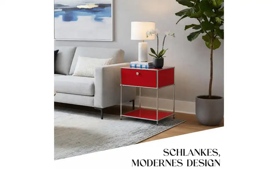 Floordirekt Metallregal, Bild mit Text