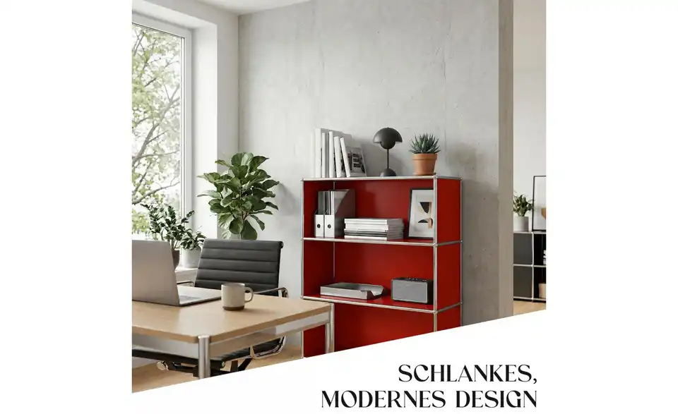 Floordirekt Metallregal, Bild mit Text