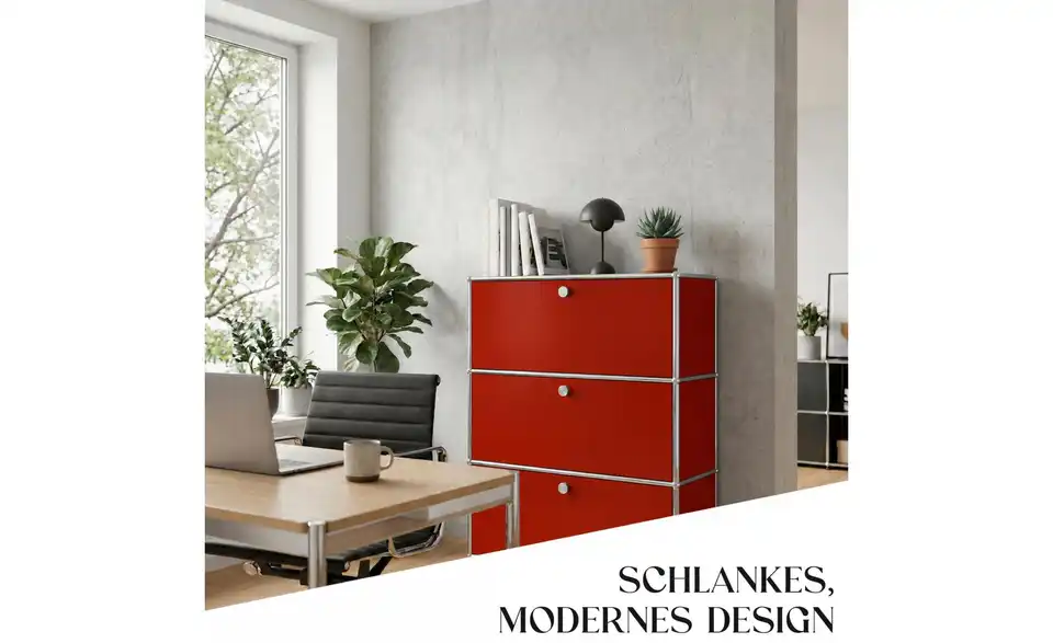 Floordirekt Metallregal, Bild mit Text