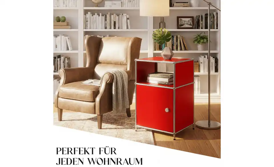 Floordirekt Metallregal, Bild mit Text