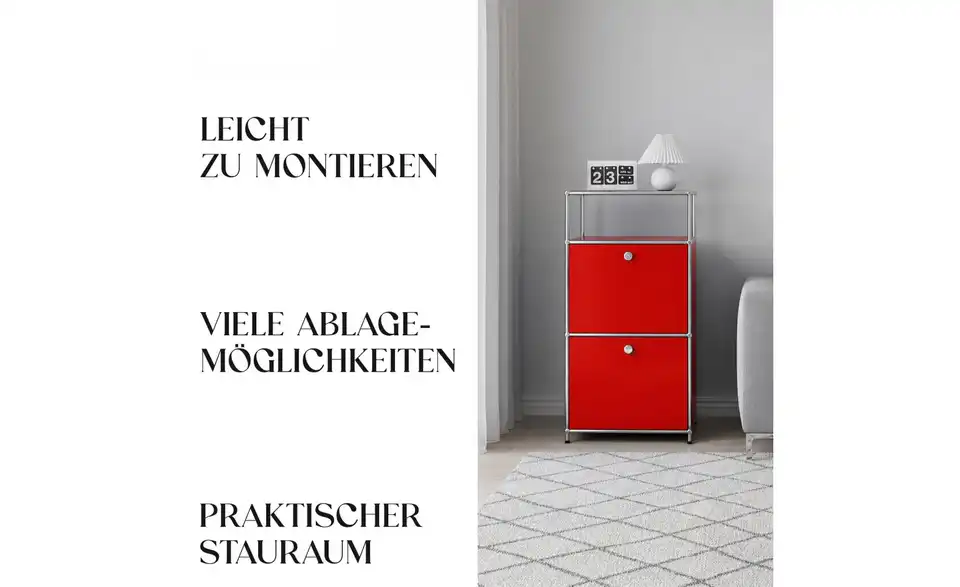 Floordirekt Metallregal, Bild mit Text