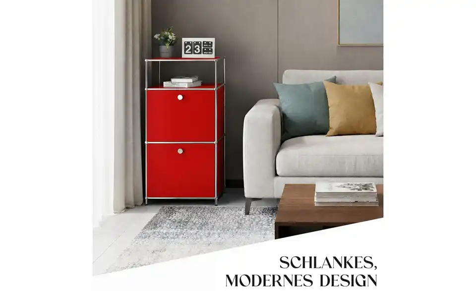 Floordirekt Metallregal, Bild mit Text