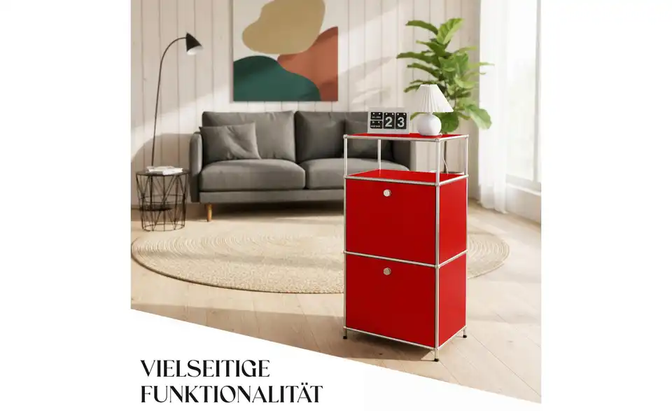 Floordirekt Metallregal, Bild mit Text